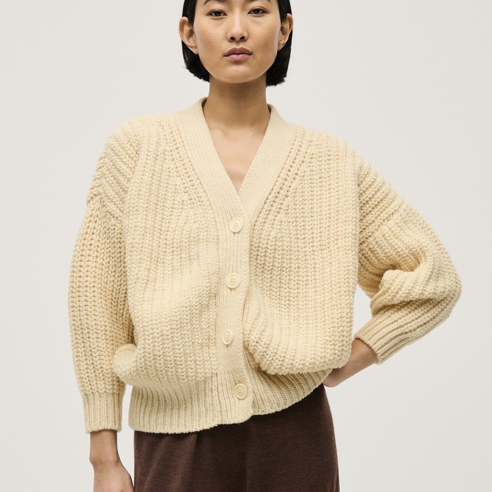 Babaa Cream Knit Cardigan